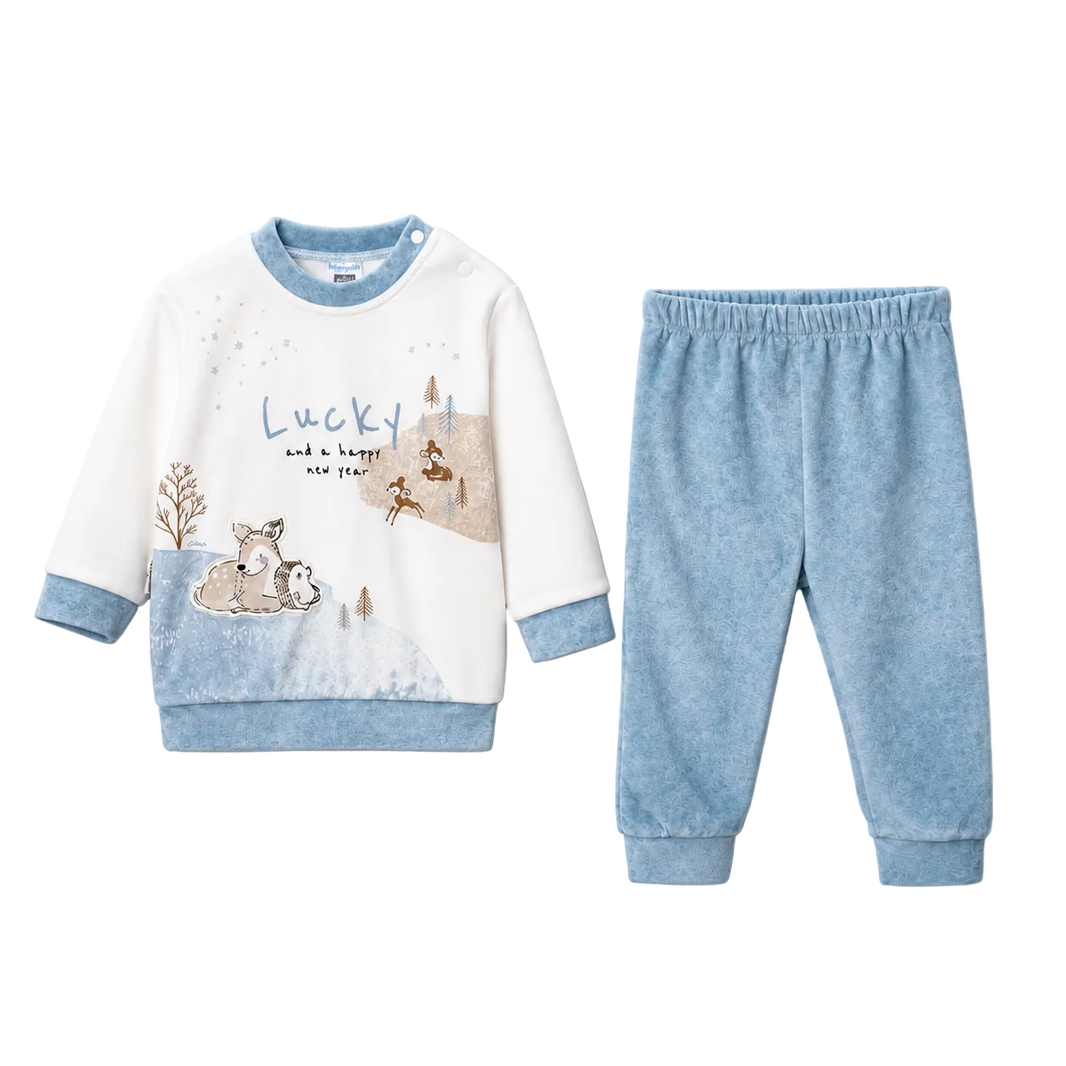 Pyjama bébé 2 pièces effet velours