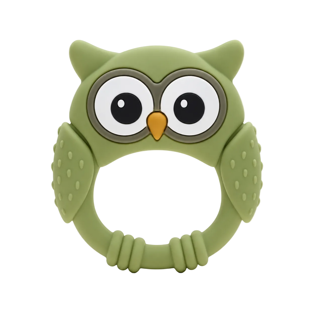 Anneau de dentition hibou en silicone