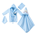Coffret de bain bébé 4 pièces Éléphant – Bleu ciel – Ramel Petit
