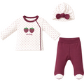 3-teiliges Baby-Set mit Erdbeermuster