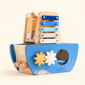 Cubo attività in legno – ispirazione Montessori – barca