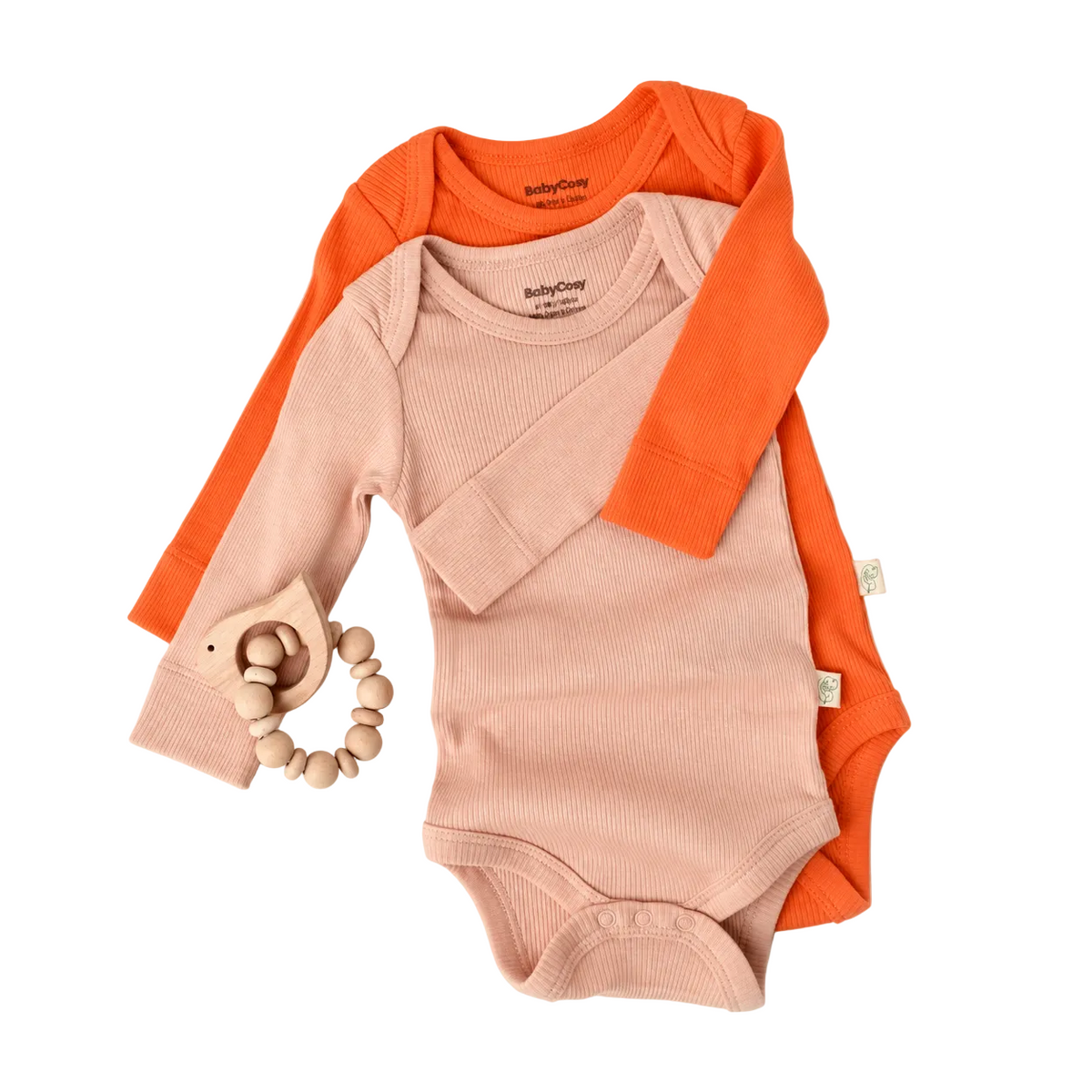 Ensemble de 2 bodys à manches longues – coton biologique & modal