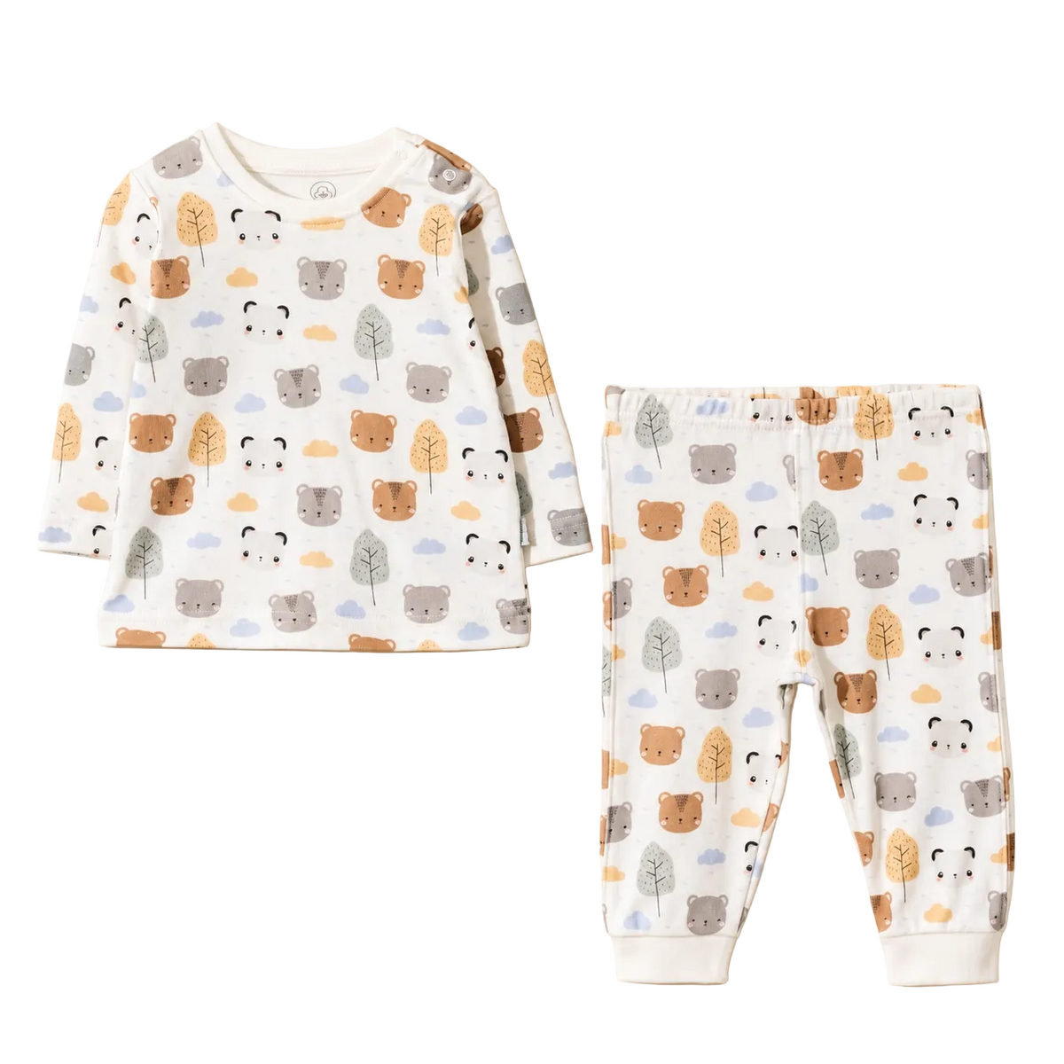 Ensemble pyjama bébé unisexe 2 pièces à motif ours