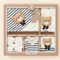 Set nascita Baby Zuhu – Orsetto a righe blu marino
