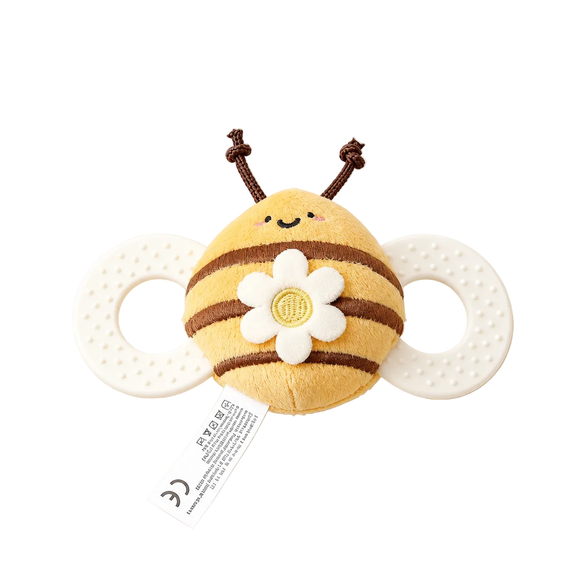 Hochet miroir abeille avec anneaux de dentition