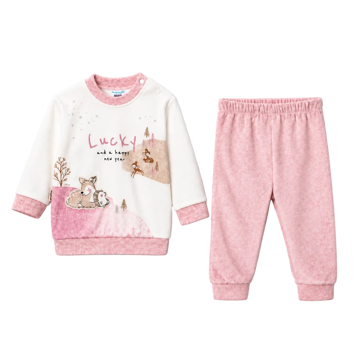 Pyjama bébé 2 pièces effet velours