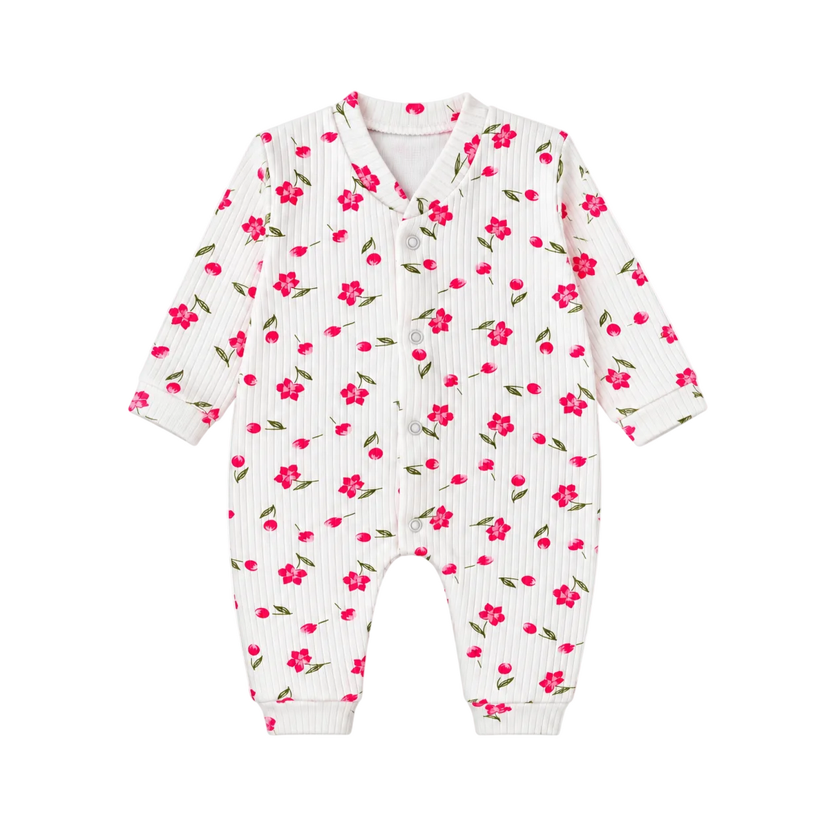 Grenouillère bébé fille à imprimé floral