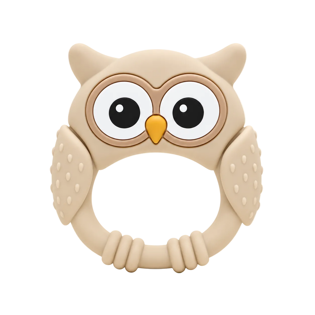 Anneau de dentition hibou en silicone