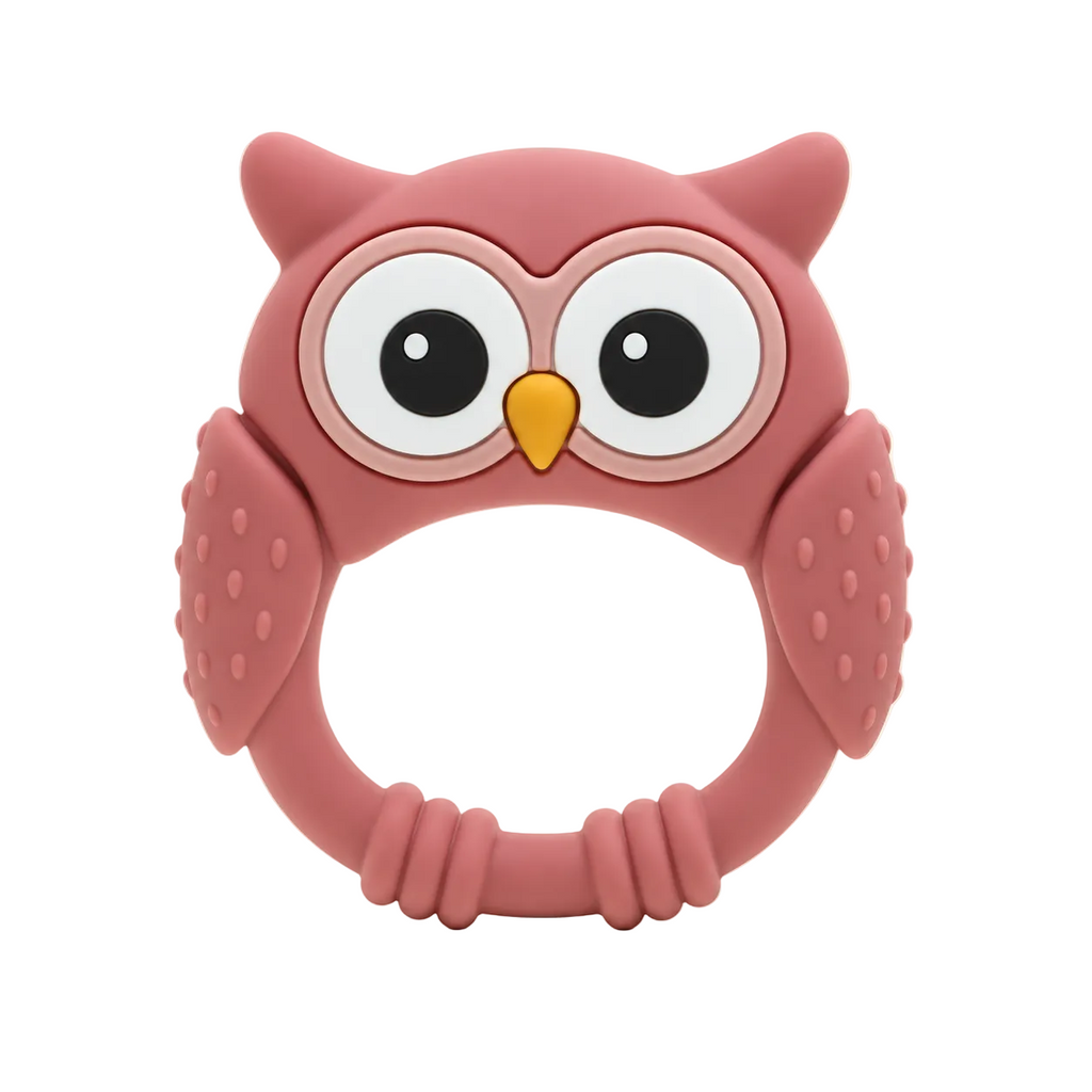 Anneau de dentition hibou en silicone