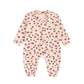 Creme-farbener Baby-Strampler mit Leopardenmuster