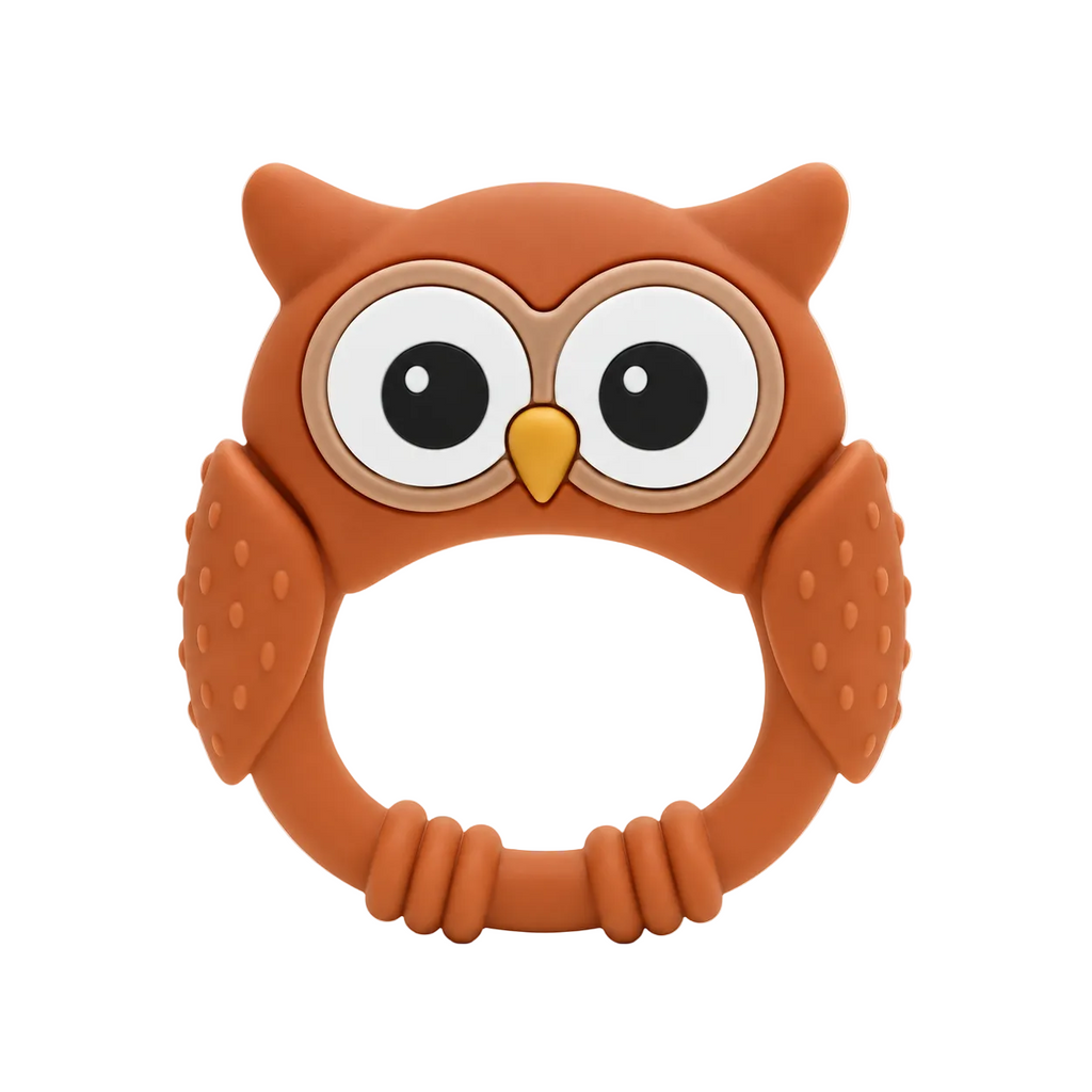Anneau de dentition hibou en silicone