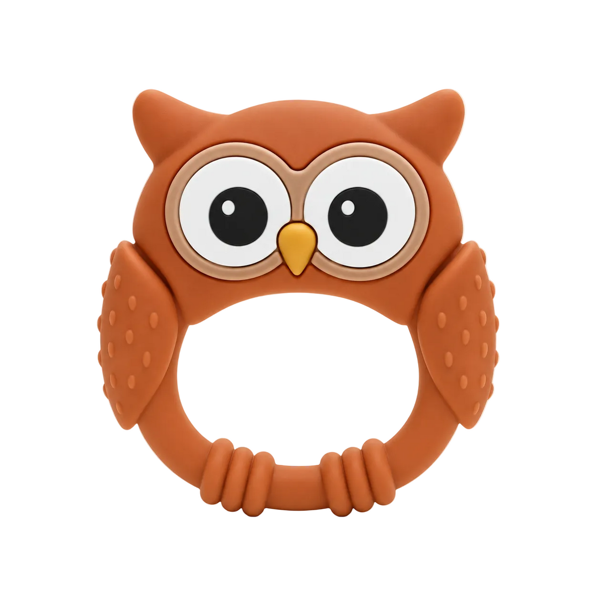 Anneau de dentition hibou en silicone
