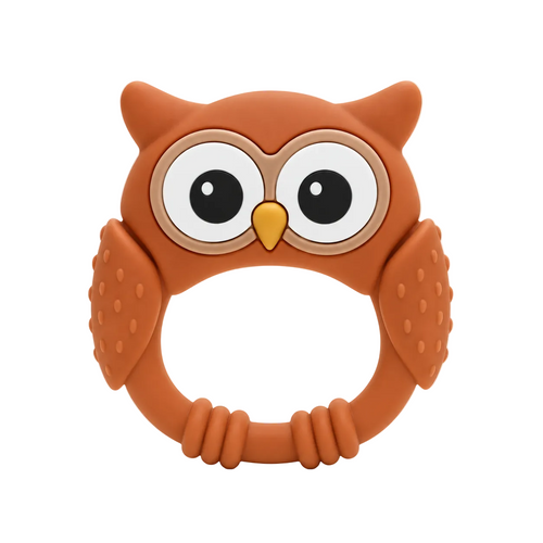 Anneau de dentition hibou en silicone