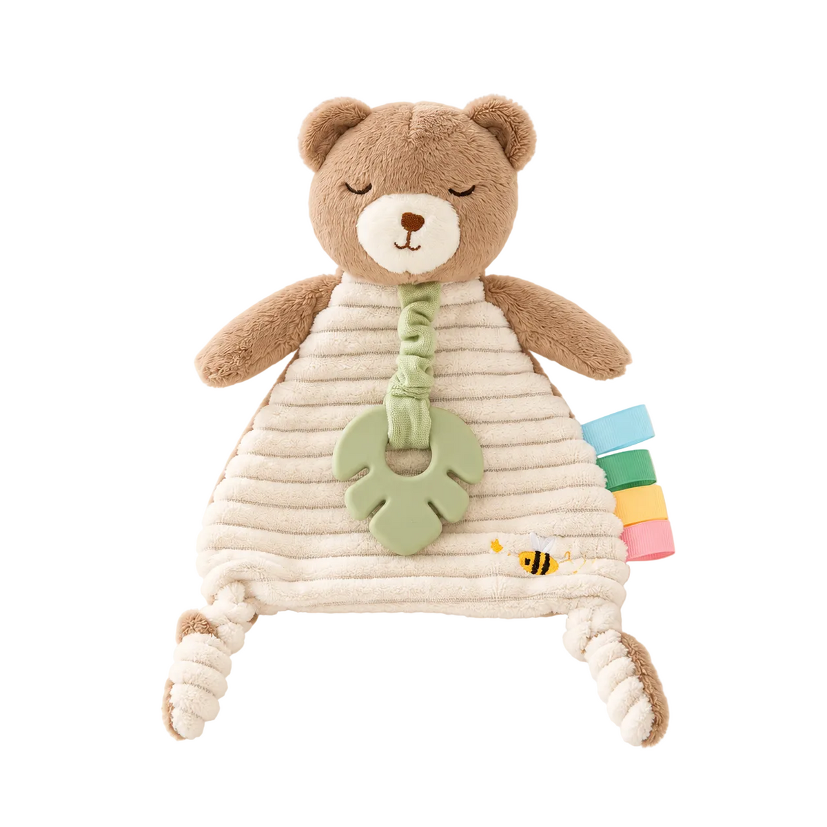 Doudou sensoriel ours avec jouet de dentition