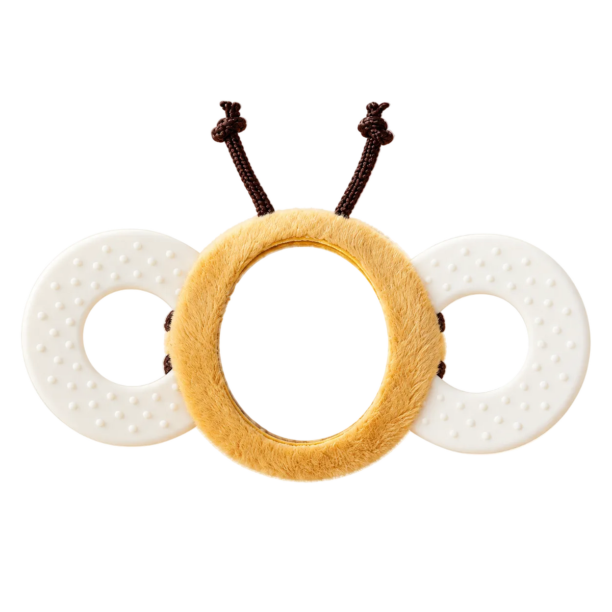 Hochet miroir abeille avec anneaux de dentition