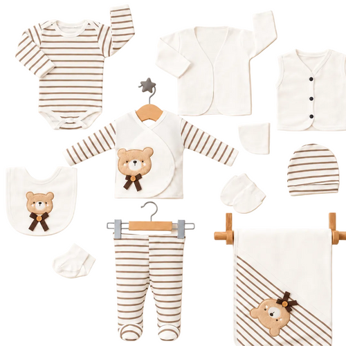 Coffret naissance 10 pièces Baby Zuhu – Ourson beige