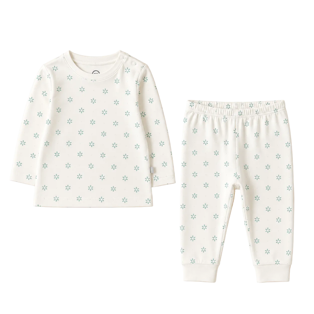 Ensemble pyjama bébé unisexe 2 pièces à motif floral
