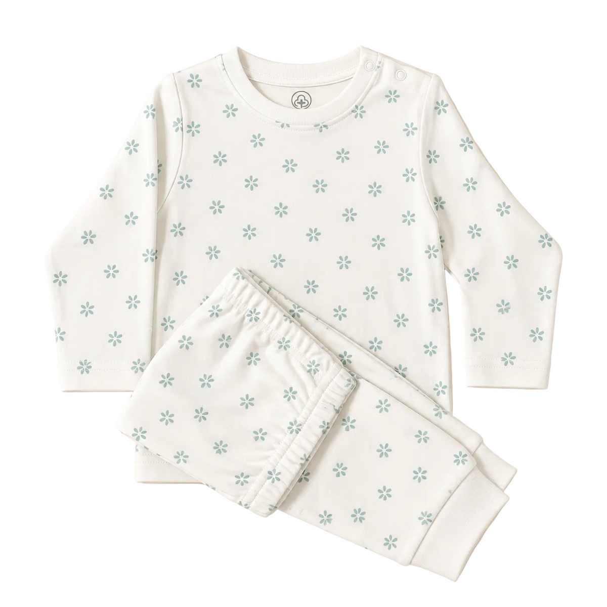 Ensemble pyjama bébé unisexe 2 pièces à motif floral