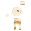 5 Piece Baby Giraffe Print Bodysuit Set